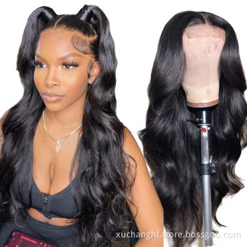 Virgin Cuticle Aligned Pre Plucked HD Full Lace Wigs, Straight Brazilian Lace Front Human Hair Wigs For Black Women